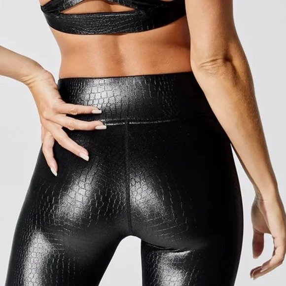 Carbon38 Full Length Crocodile Takara Shine Leggings Regular Rise - Picture 3 of 5